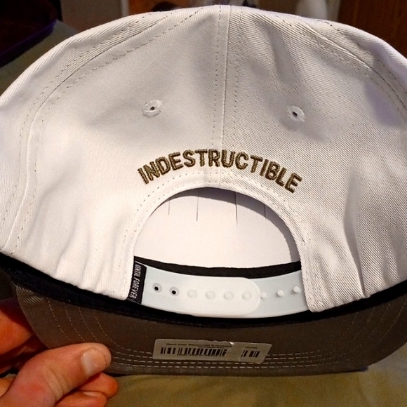 Hot Stuff,Flatbill,Snapback, Indestructible, 2 tone, Green & White, NWT - Picture 3 of 7